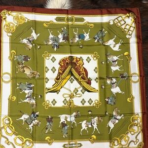 Vintage Hermès Equitation Japonaise Silk Scarf Square w/ Box 90cm